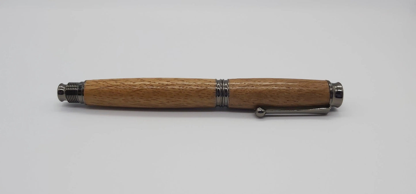 Fountain pen in Oak from National trust property Lanhydrock DevonPens