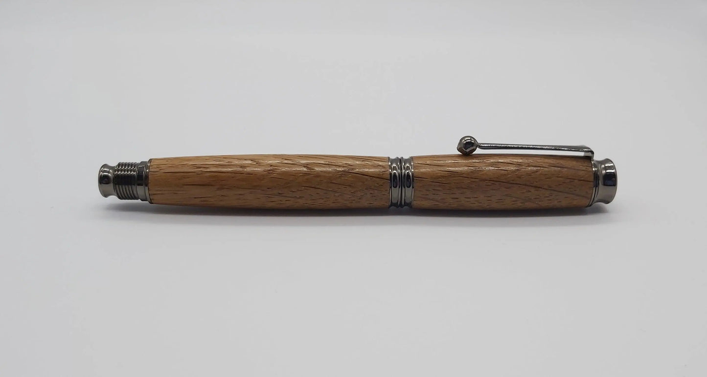 Fountain pen in Oak from National trust property Lanhydrock DevonPens