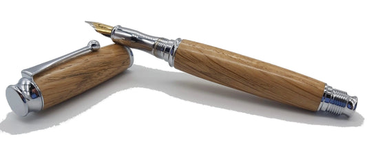 Fountain pen in Oak from Saltram House Plymouth DevonPens