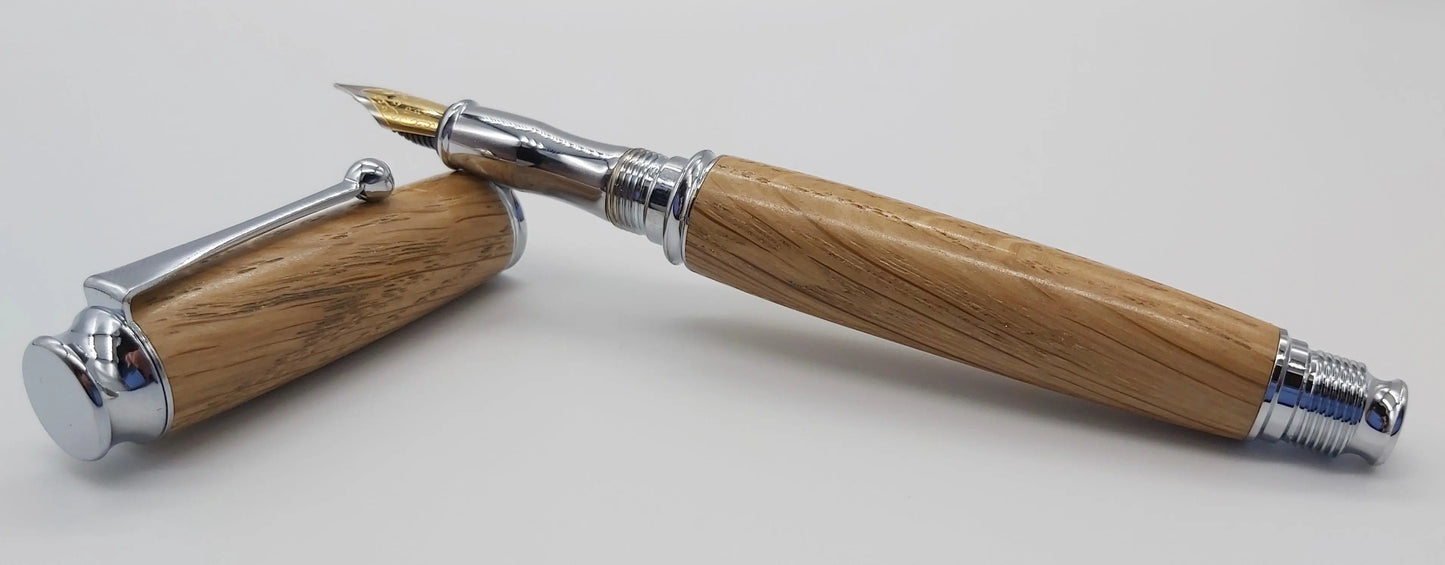 Fountain pen in Oak from Saltram House Plymouth DevonPens