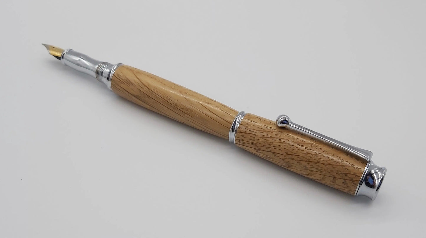 Fountain pen in Oak from Saltram House Plymouth DevonPens