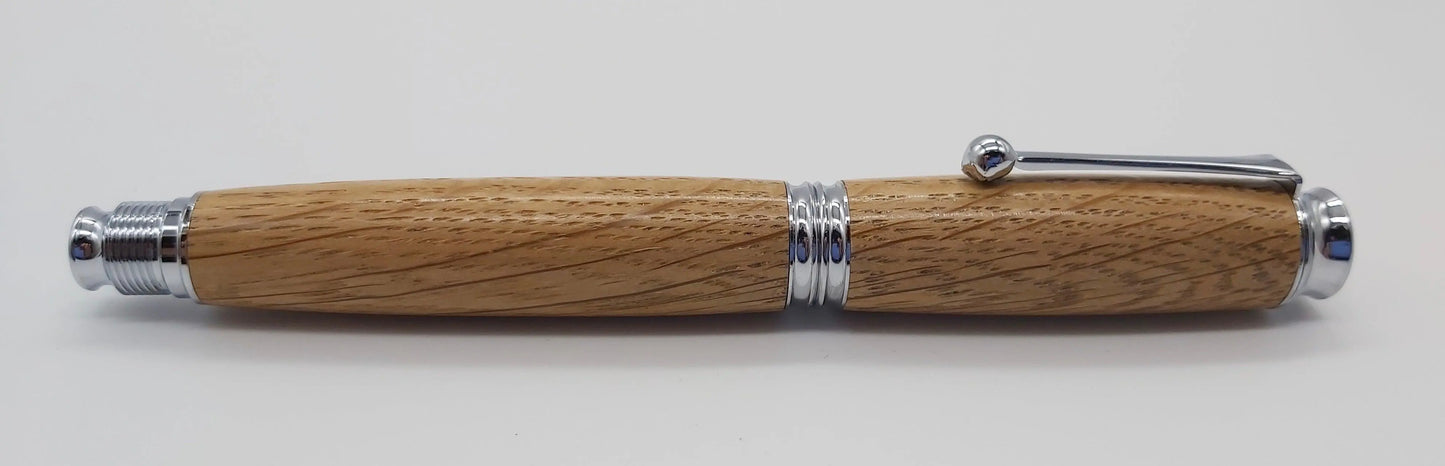 Fountain pen in Oak from Saltram House Plymouth DevonPens