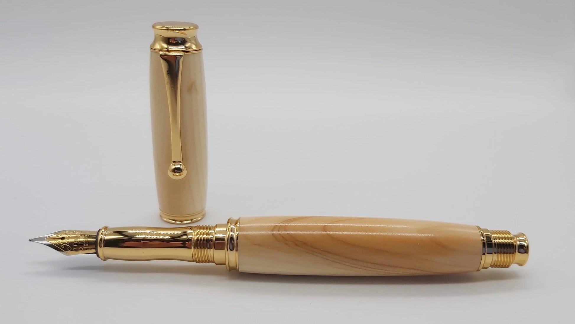 Fountain pen in Yew from National trust property Stourhead DevonPens