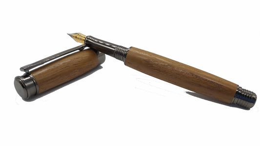 HMS Hermes R12 - Teak fountain pen. DevonPens