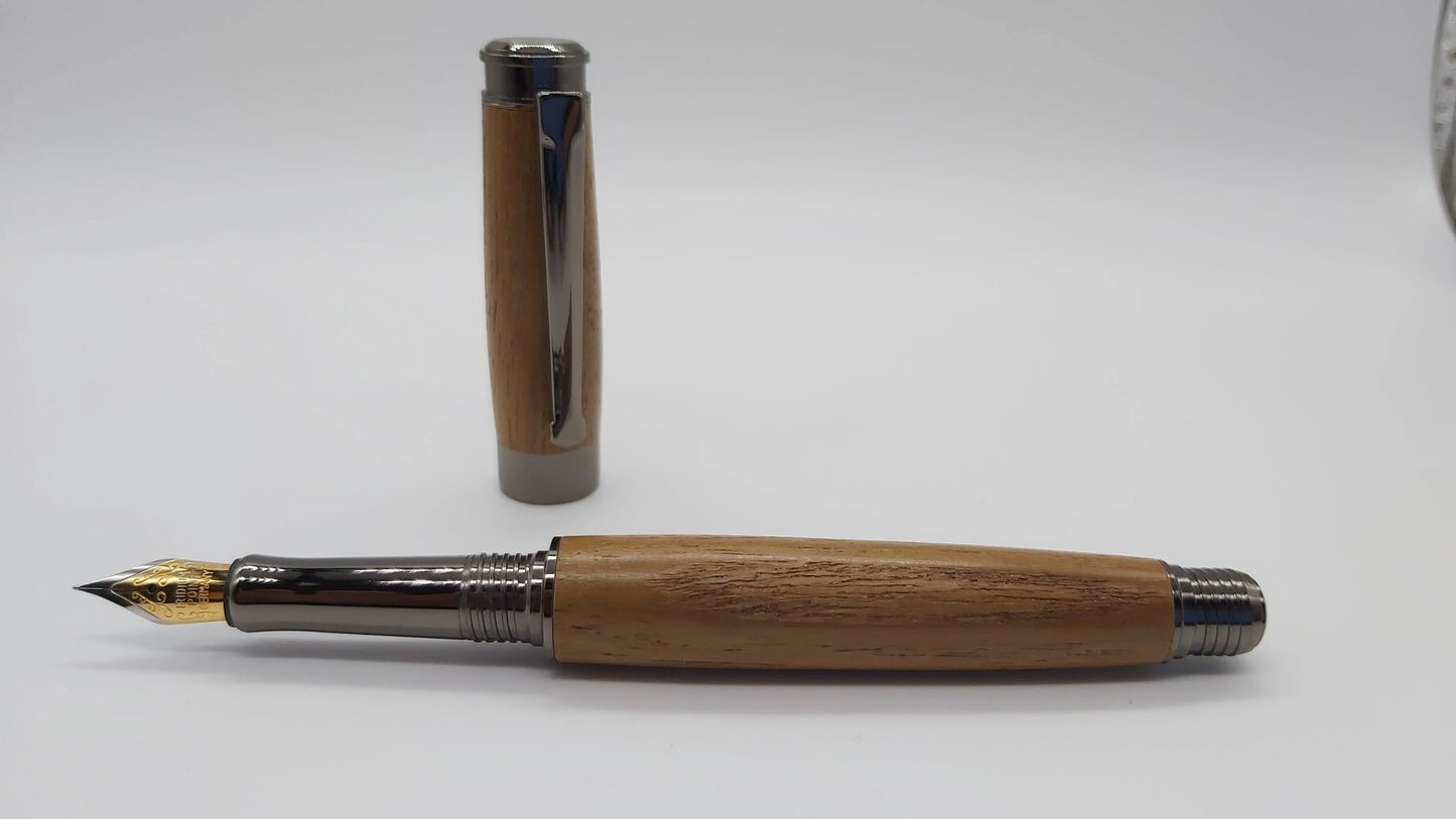 HMS Hermes R12 - Teak fountain pen. DevonPens