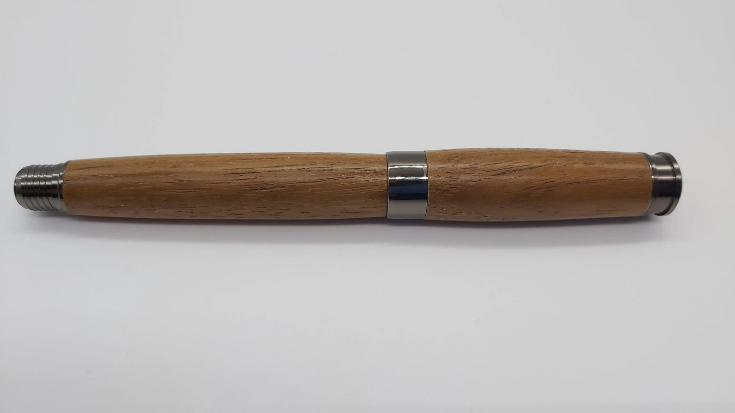 HMS Hermes R12 - Teak fountain pen. DevonPens