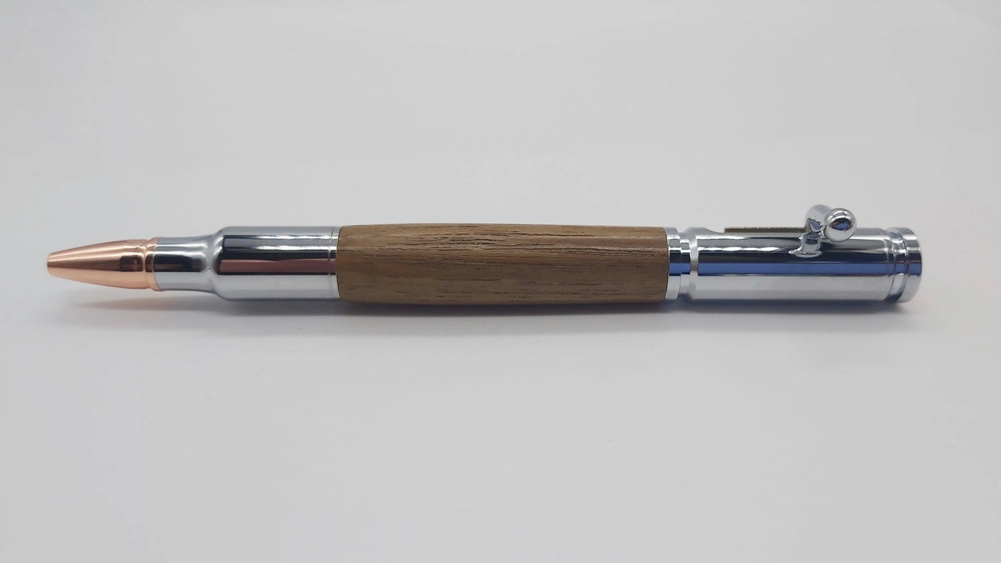 HMS Hermes Teak "Lock n Load" ballpoint pen. DevonPens