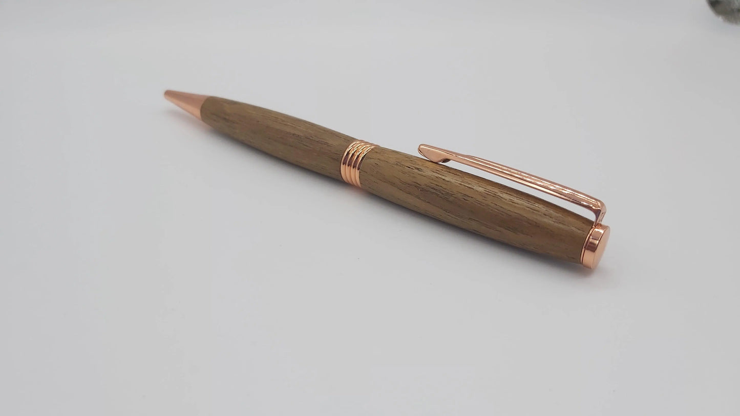 HMS Hermes Teak ballpoint pen. DevonPens