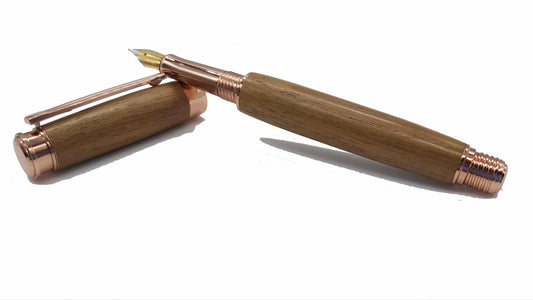 HMS Hermes Teak fountain pen. DevonPens