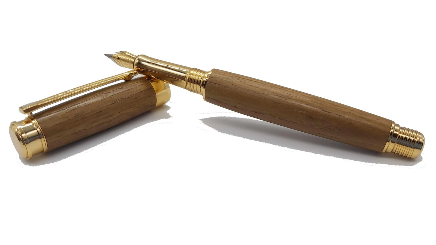 HMS Hermes Teak fountain pen. DevonPens