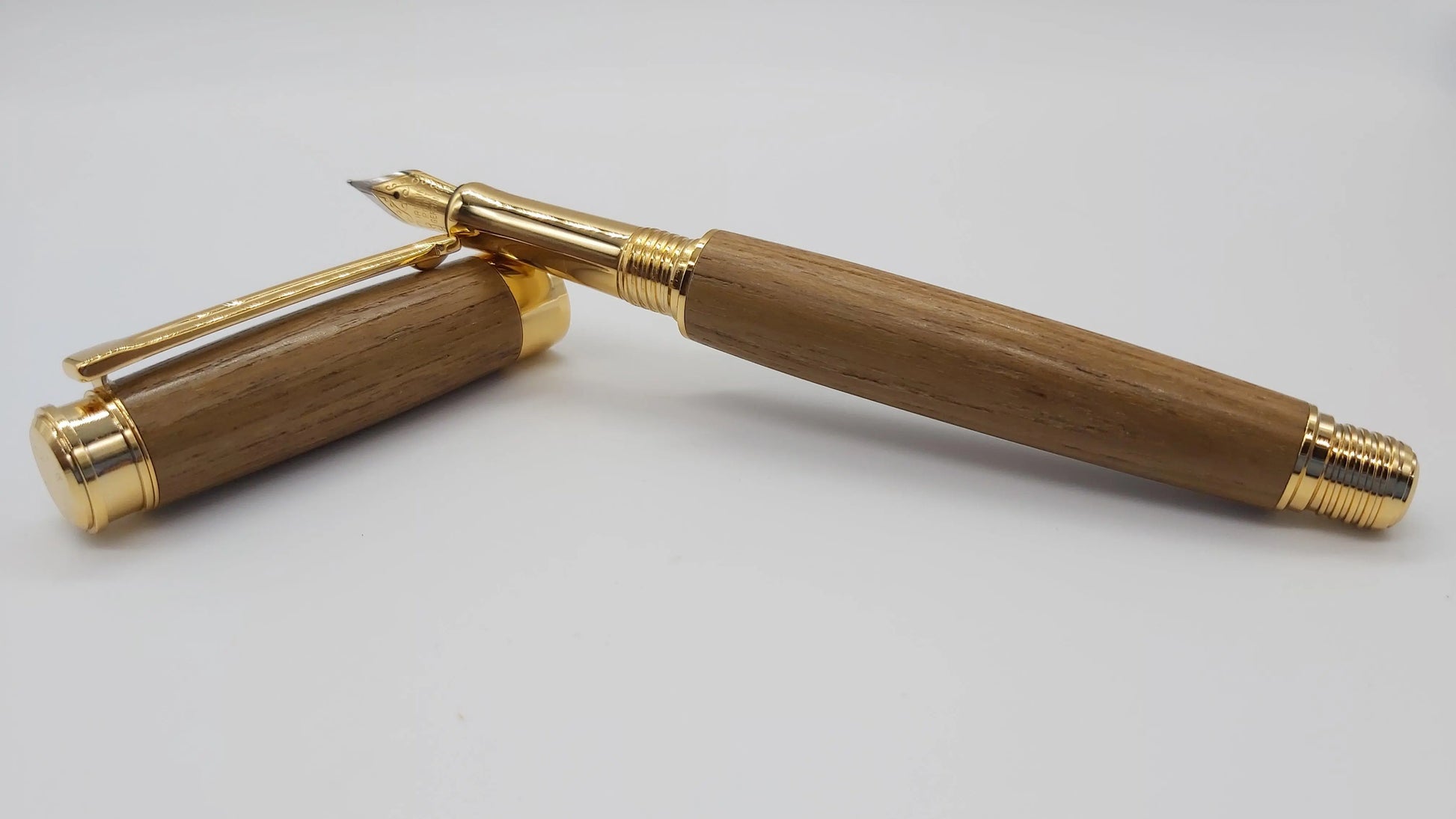 HMS Hermes Teak fountain pen. DevonPens