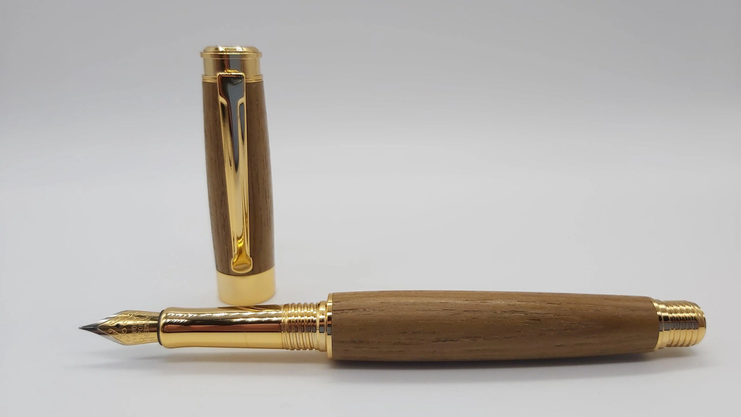 HMS Hermes Teak fountain pen. DevonPens