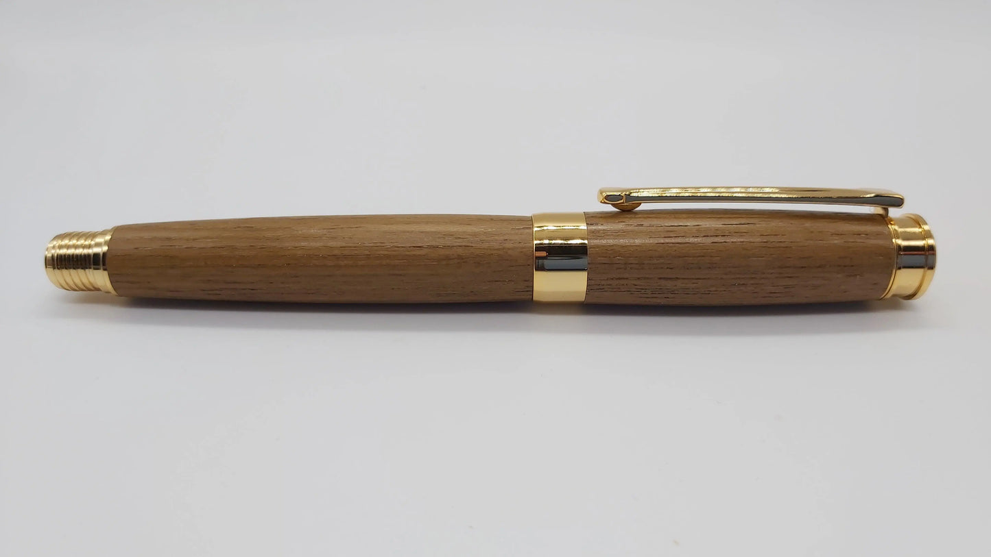 HMS Hermes Teak fountain pen. DevonPens