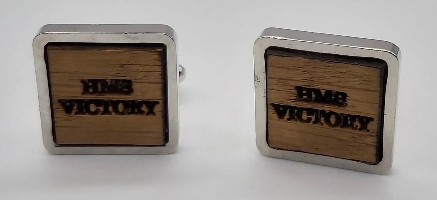 HMS Victory - cufflinks in Oak from HMS Victory DevonPens