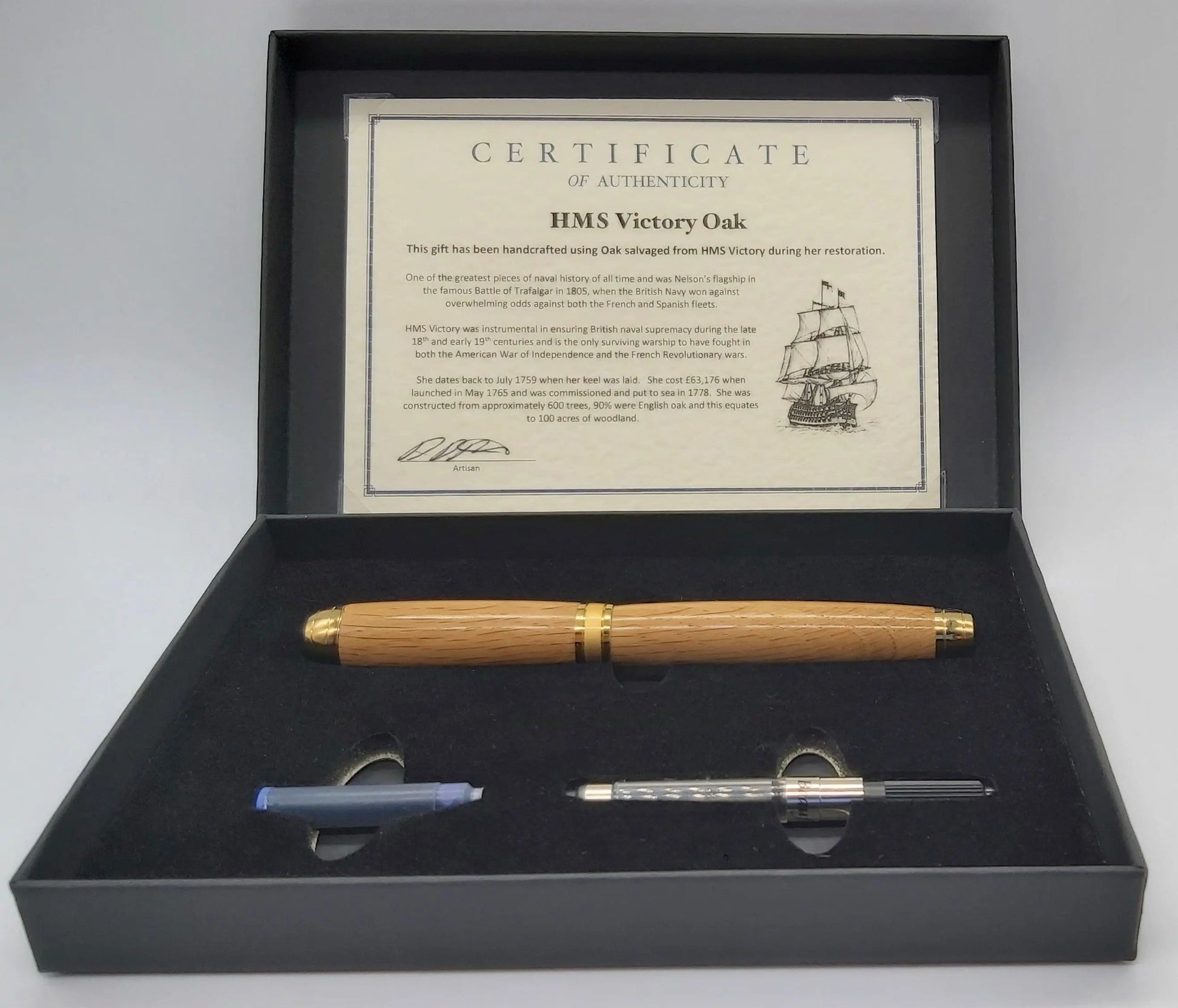 HMS Victory Oak - Rollerball pen DevonPens