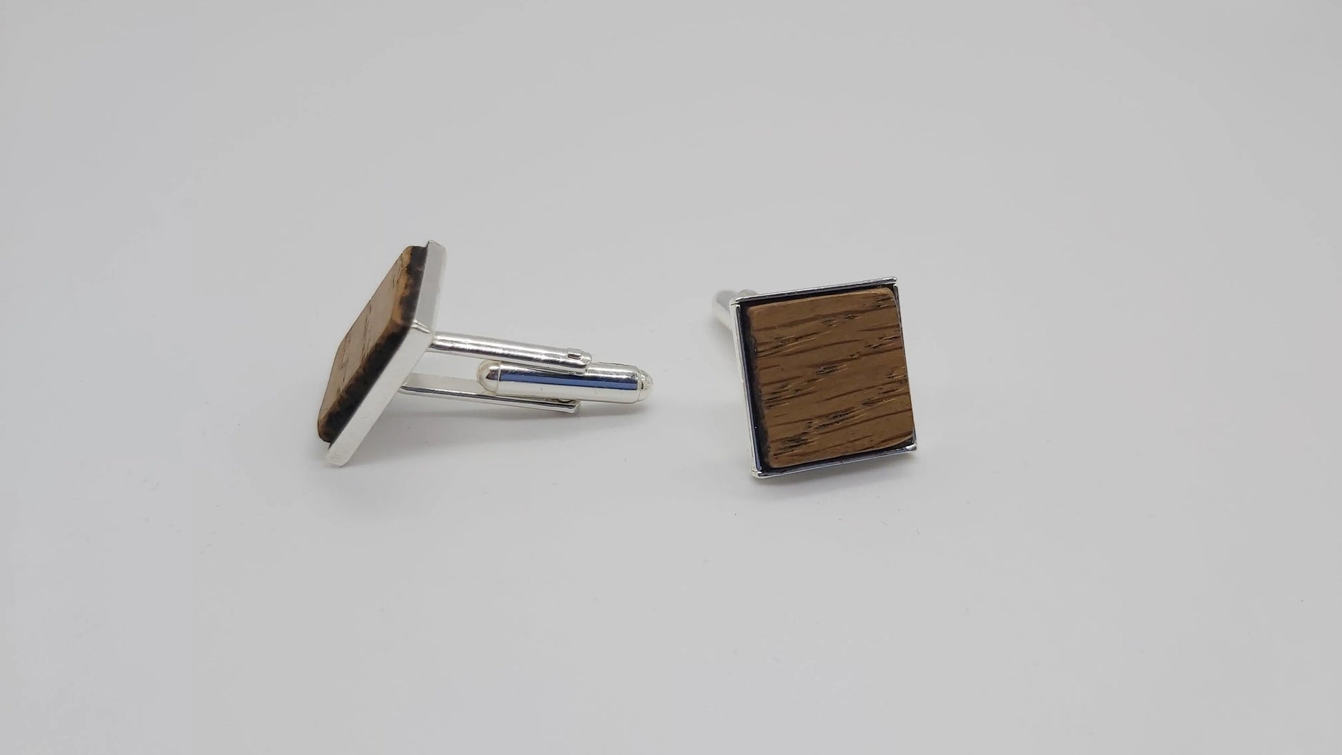 HMS Victory Oak Cufflinks - Silver plated DevonPens