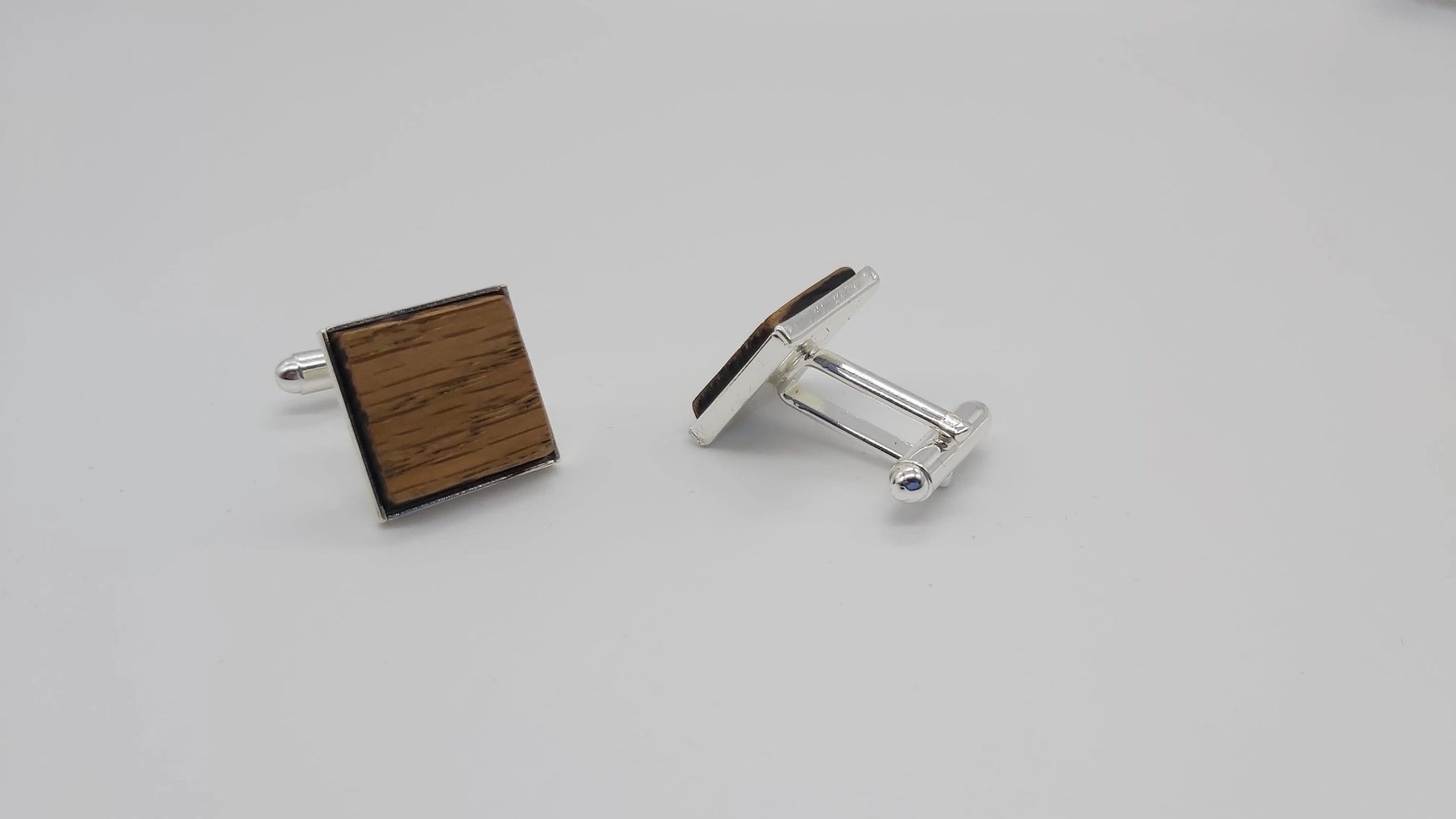 HMS Victory Oak Cufflinks - Silver plated DevonPens