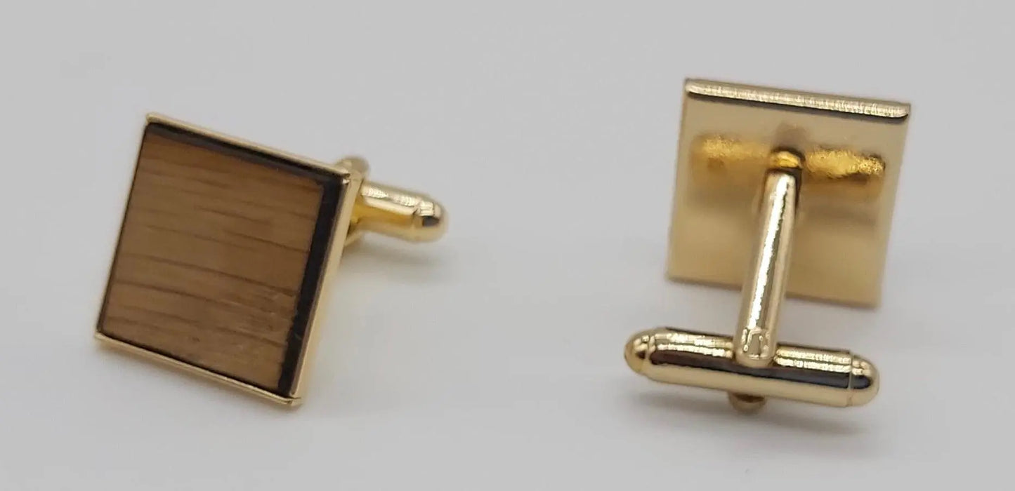 HMS Victory Oak Cufflinks - gold plated DevonPens