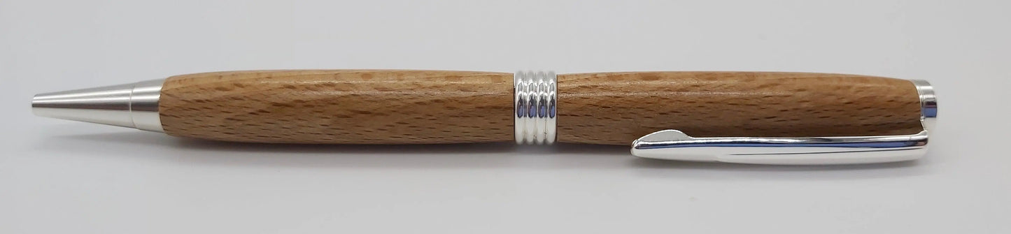 Handmade Ballpoint pen in Buckland Abbey Beech DevonPens