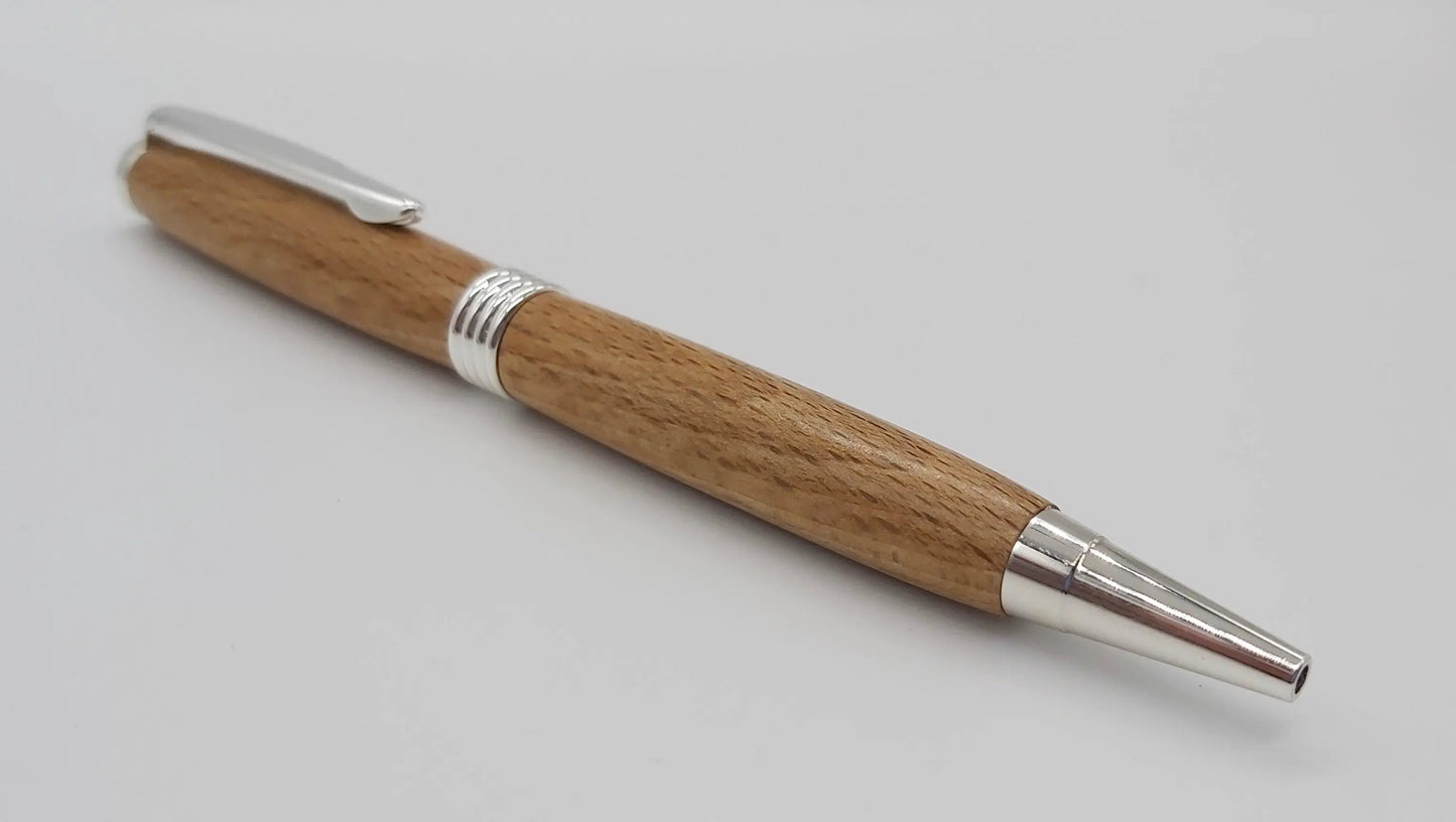 Handmade Ballpoint pen in Buckland Abbey Beech DevonPens