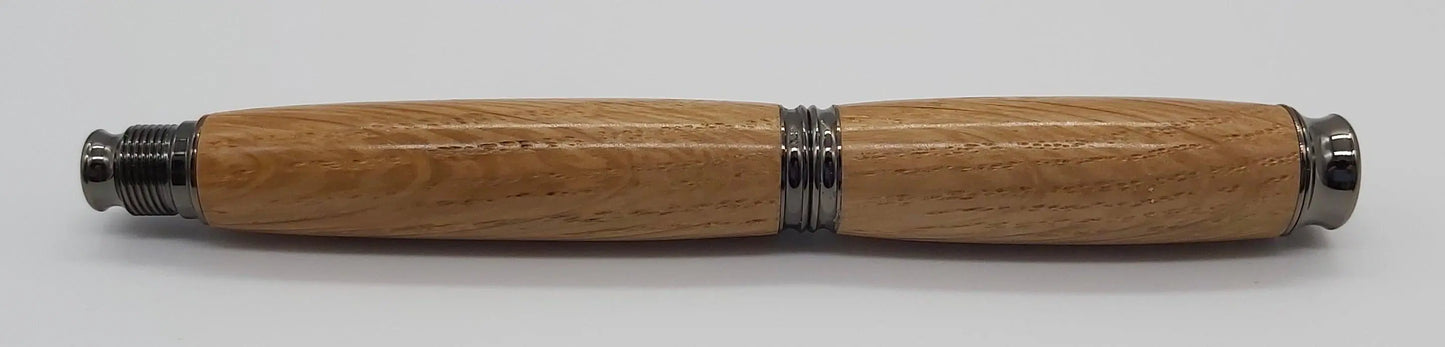 Handmade Rollerball pen in Oak from Saltram House Plymouth DevonPens