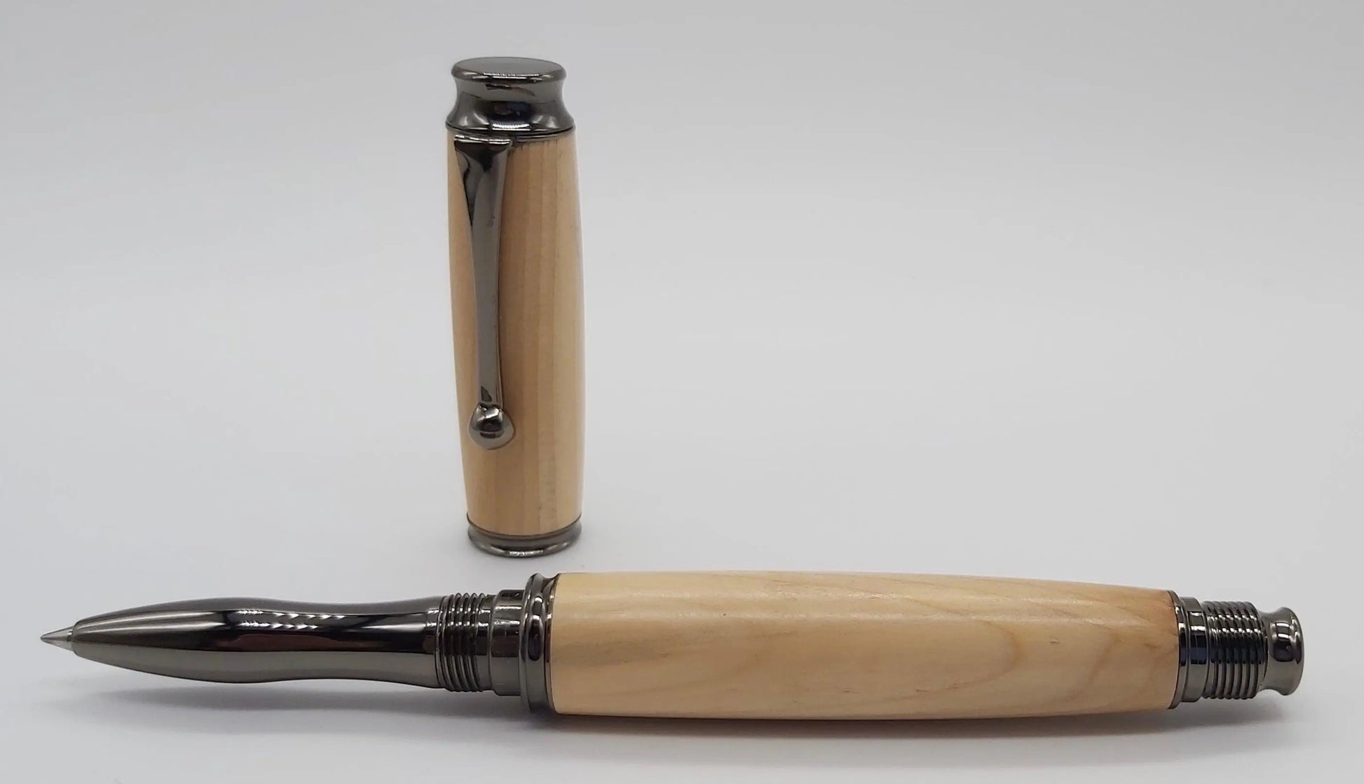 Handmade pen - Rollerball in Yew from National trust property Stourhead DevonPens