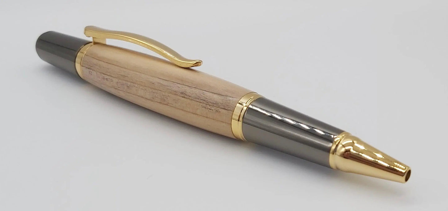 Handmade pen in Yew from National trust property Stourhead DevonPens