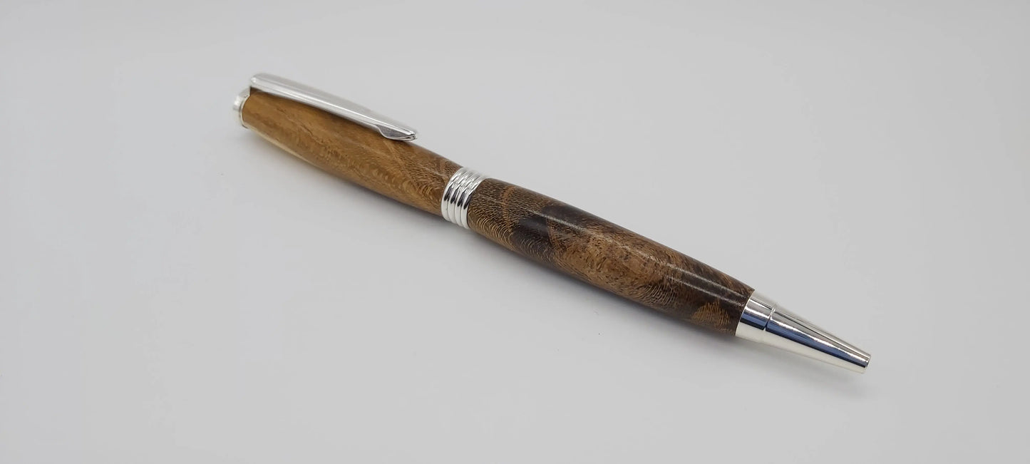 Laburnum rootball ballpoint pen - Silver DevonPens