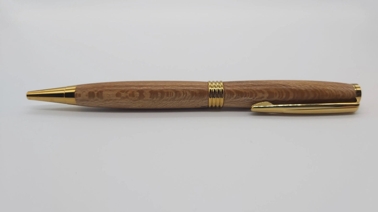 Powderham castle - lacewood handmade ballpoint pen DevonPens