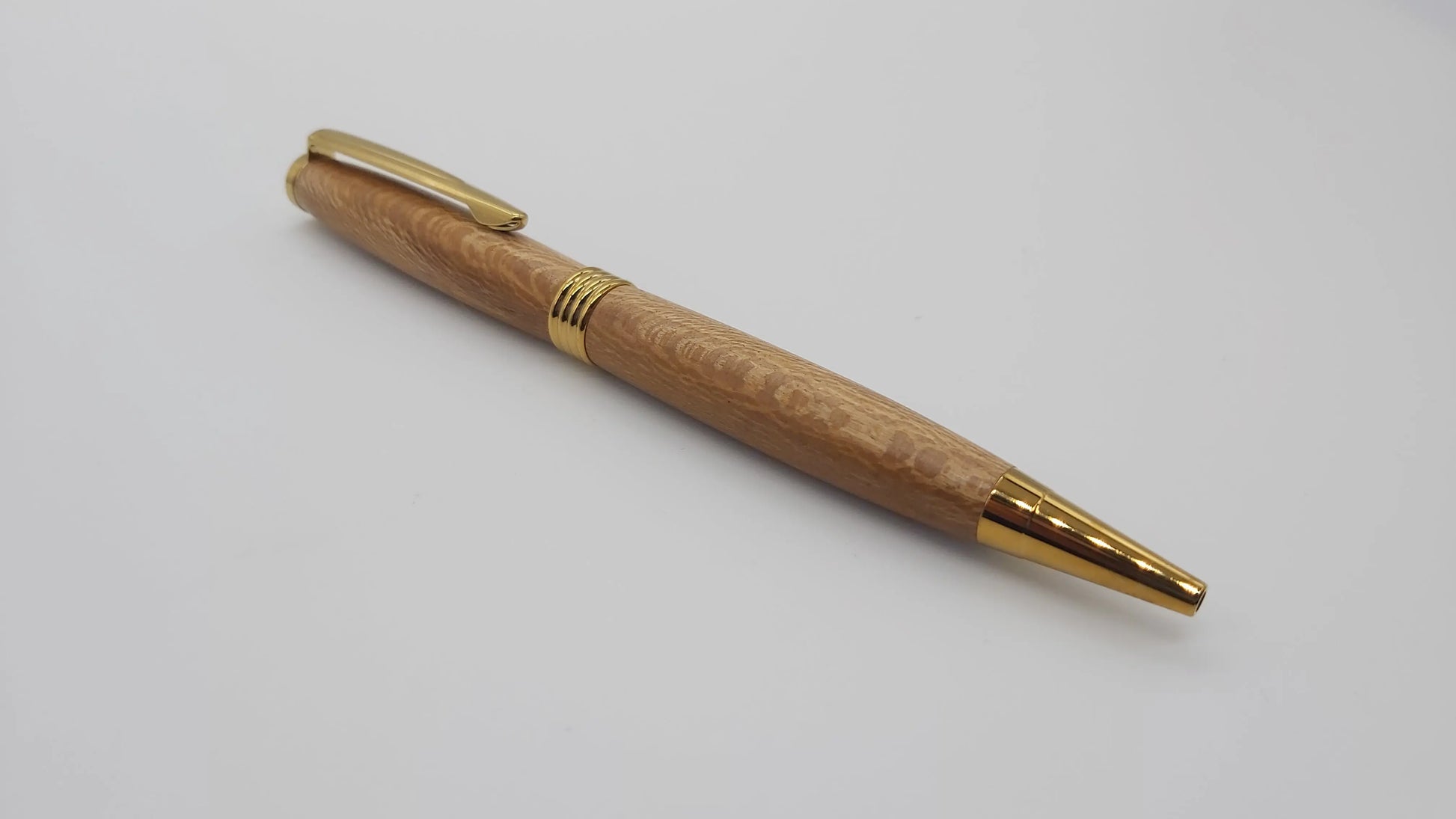 Powderham castle - lacewood handmade ballpoint pen DevonPens