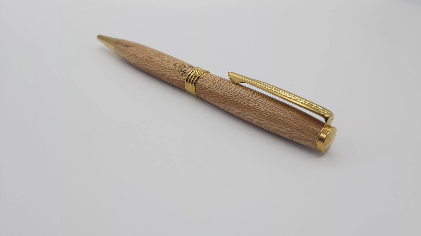 Powderham castle - lacewood handmade ballpoint pen DevonPens