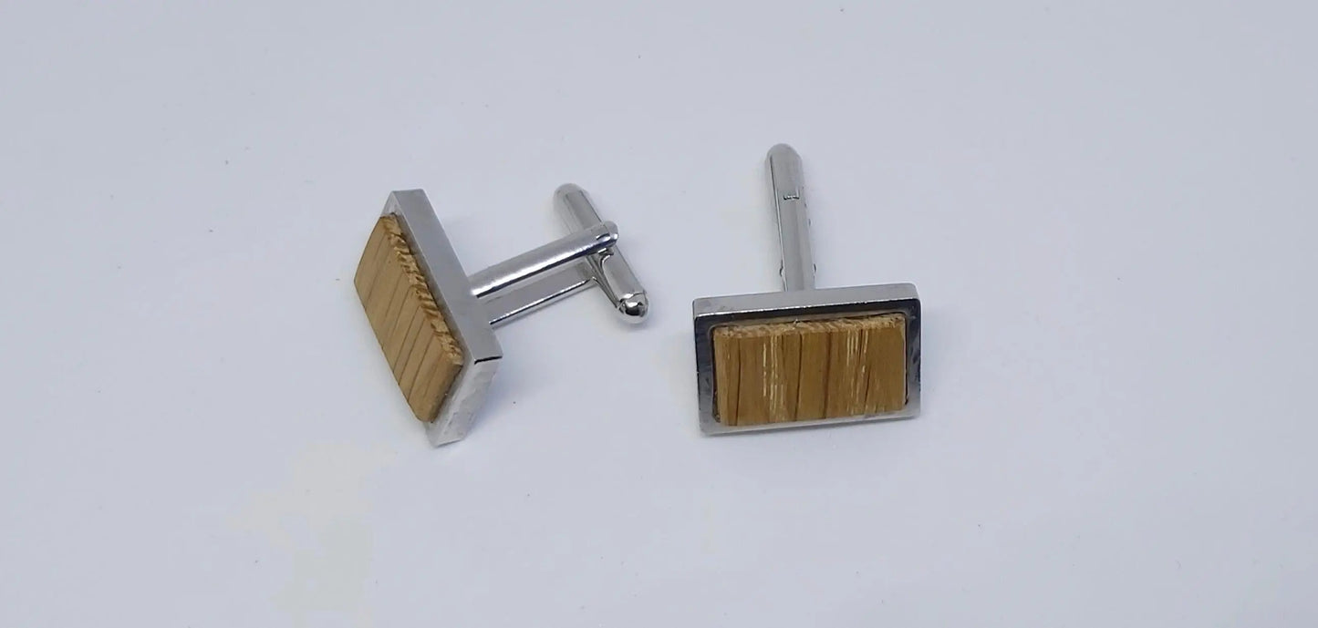 Railway gift - Cufflinks in Oak taken GWR 169 a 1928 railway coach DevonPens