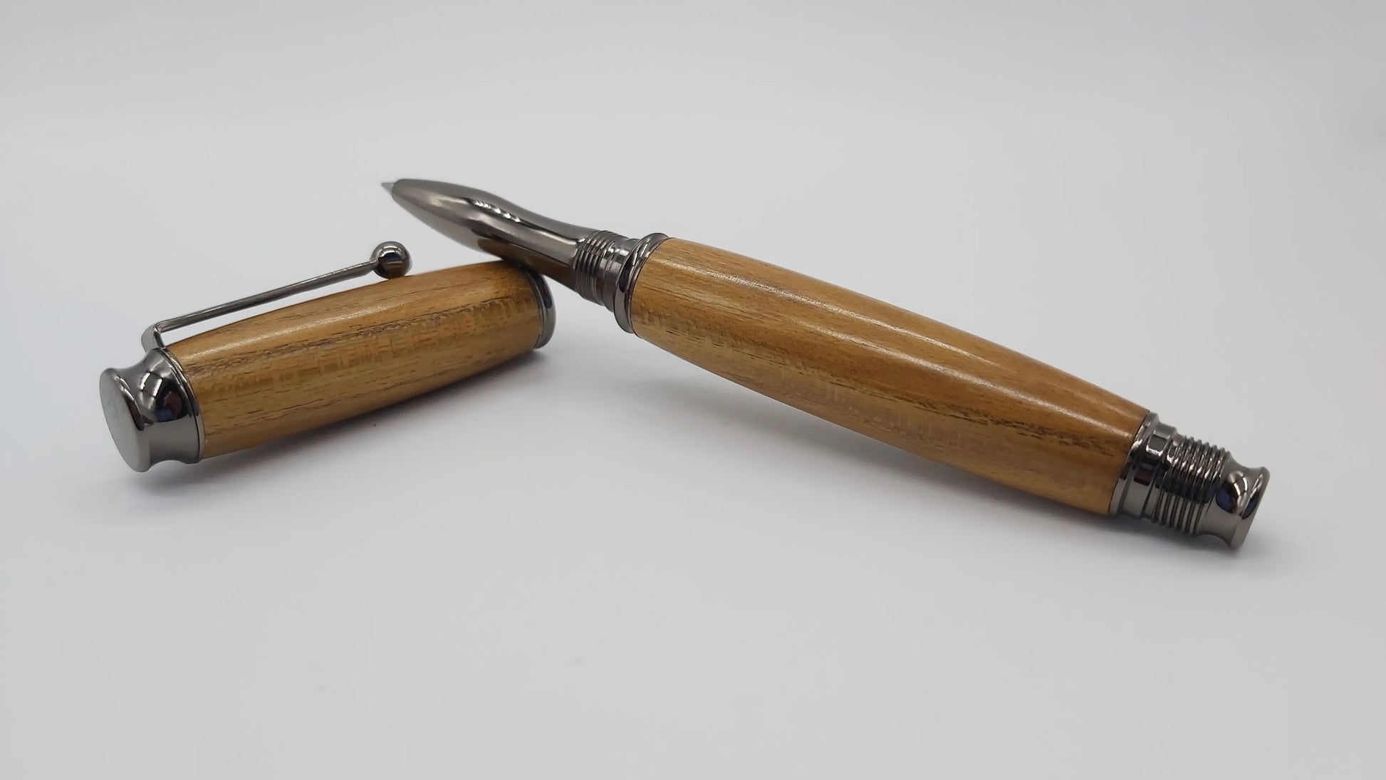 Rollerball and pencil set in Dartmoor Laburnum. DevonPens