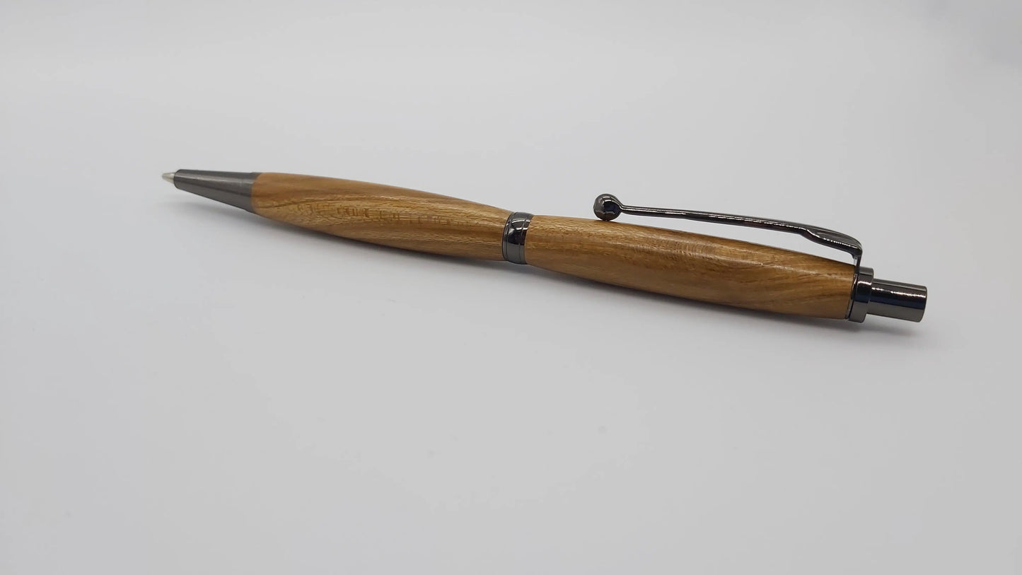 Rollerball and pencil set in Dartmoor Laburnum. DevonPens