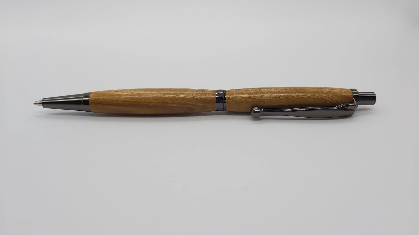 Rollerball and pencil set in Dartmoor Laburnum. DevonPens