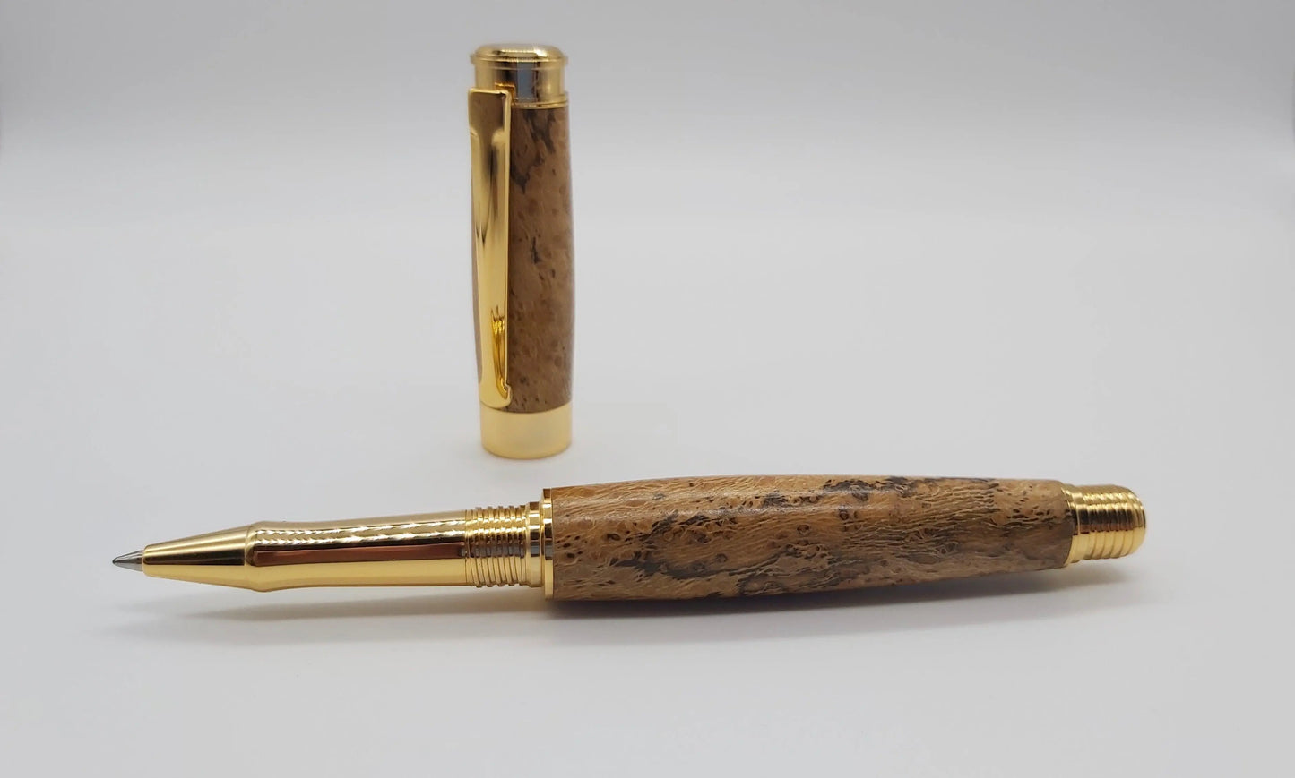 Rollerball pen in Lacewood from Powderham Castle Devon. DevonPens