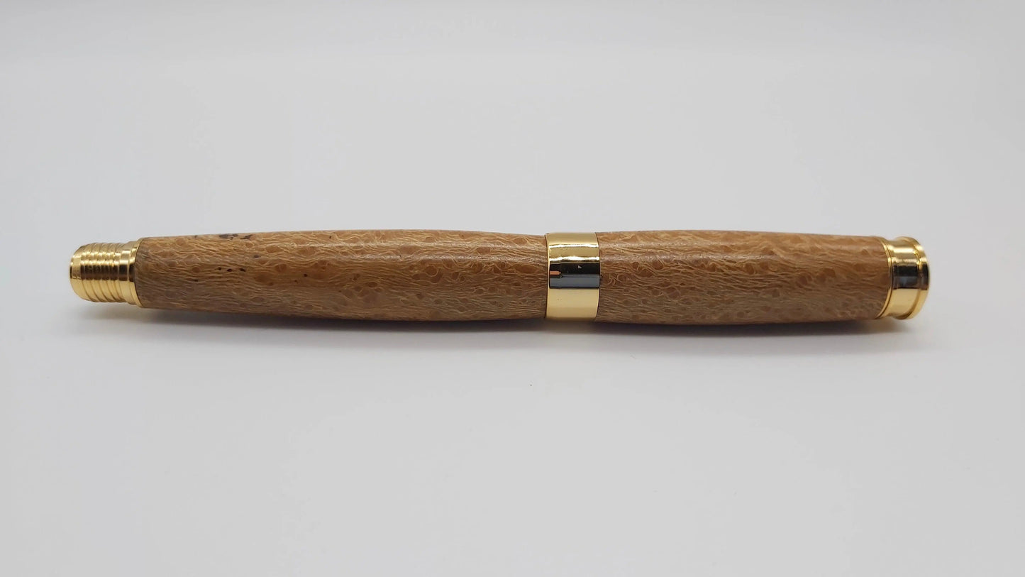 Rollerball pen in Lacewood from Powderham Castle Devon. DevonPens