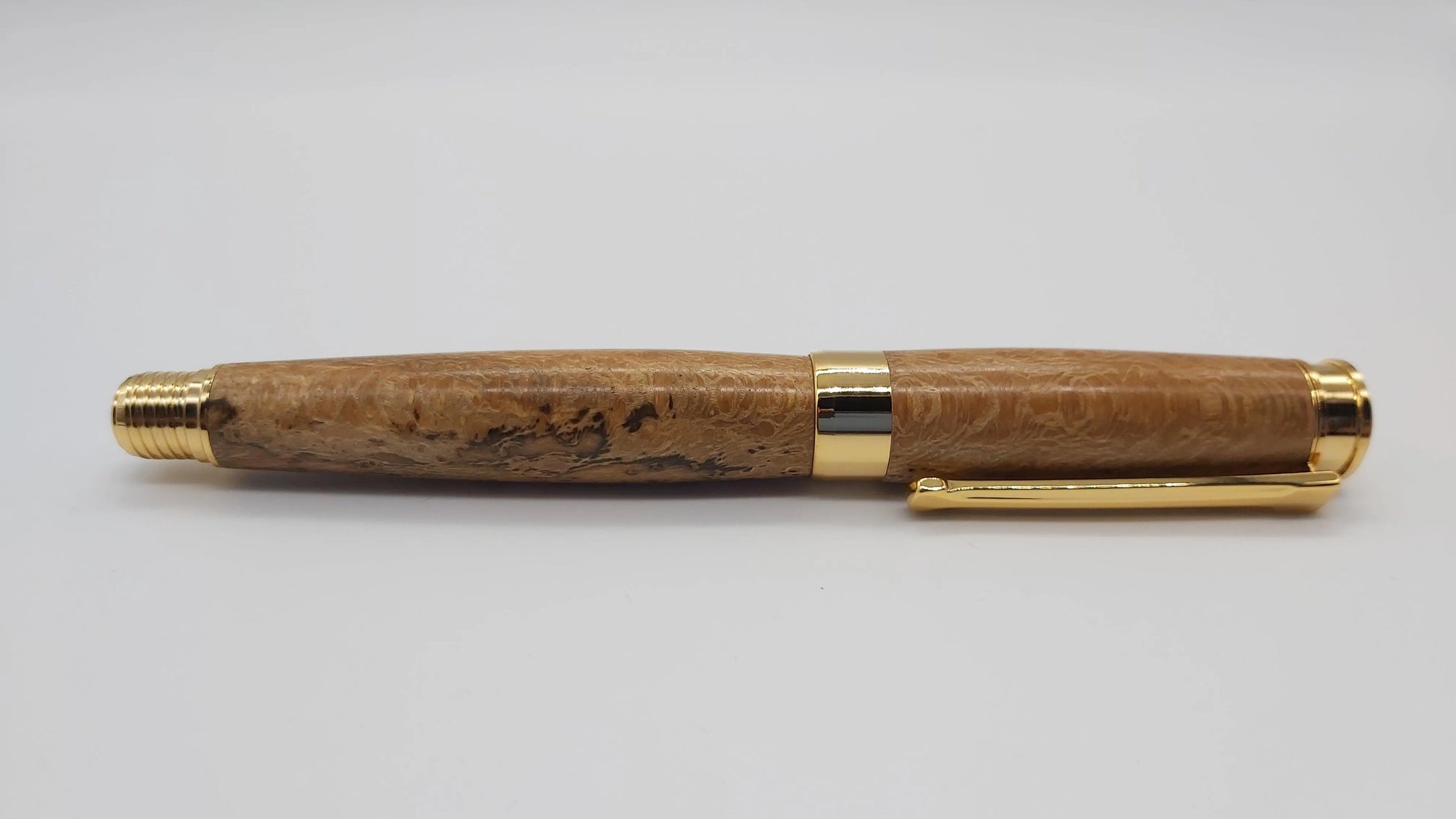 Rollerball pen in Lacewood from Powderham Castle Devon. DevonPens