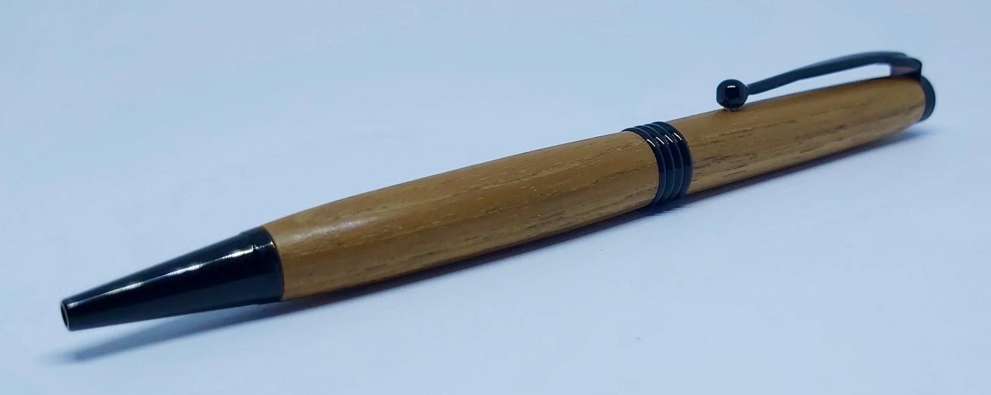 Shipwreck Teak ballpoint pen - WW1 wreck SS Pegu sunk in 1917 DevonPens