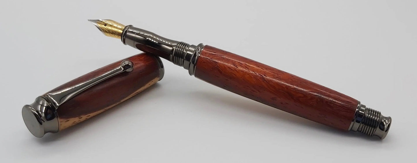 Unique fountain pen handmade in Cocobolo wood DevonPens